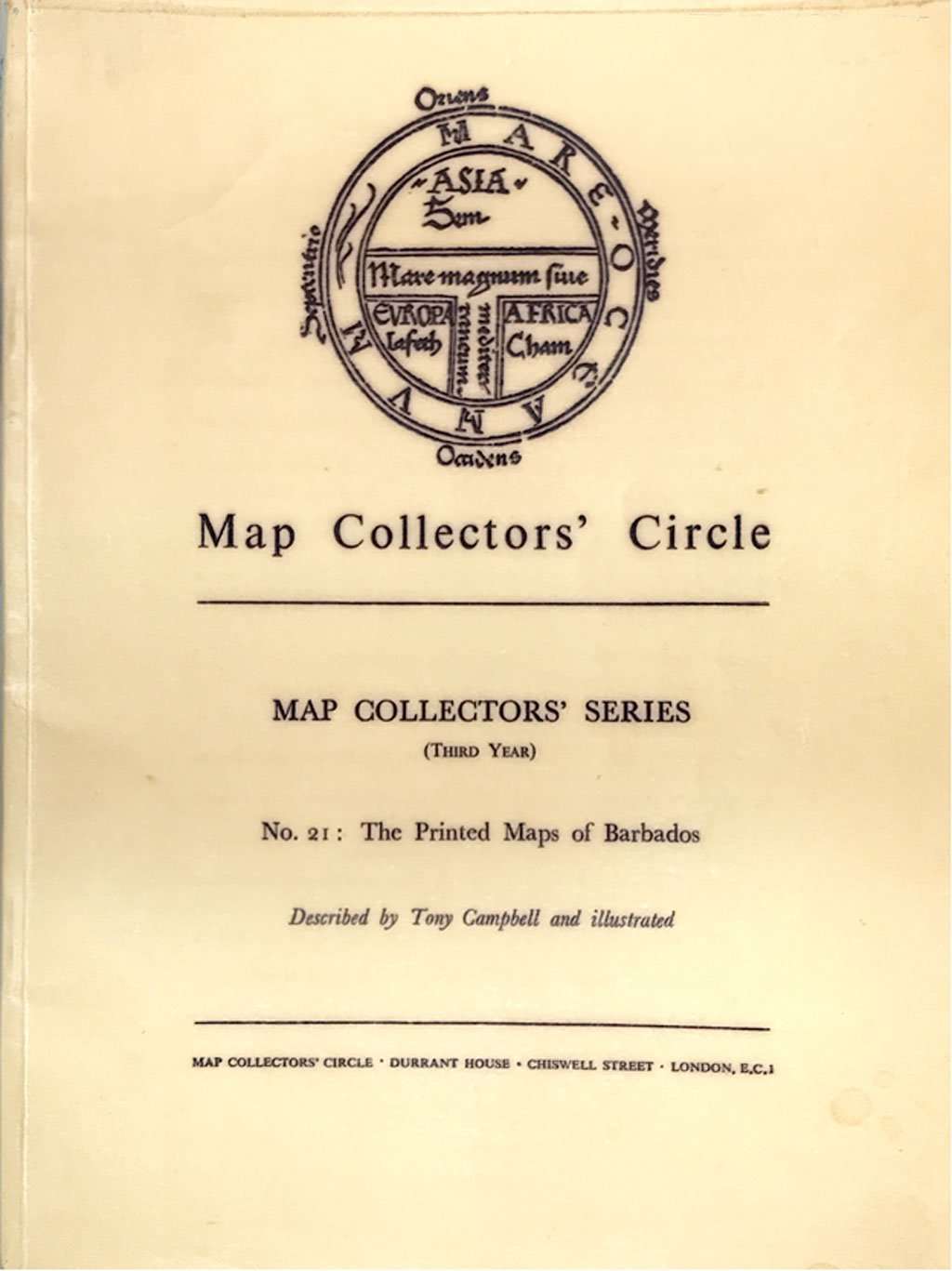 The Printed Maps of Barbados by Tony Campbell 1965