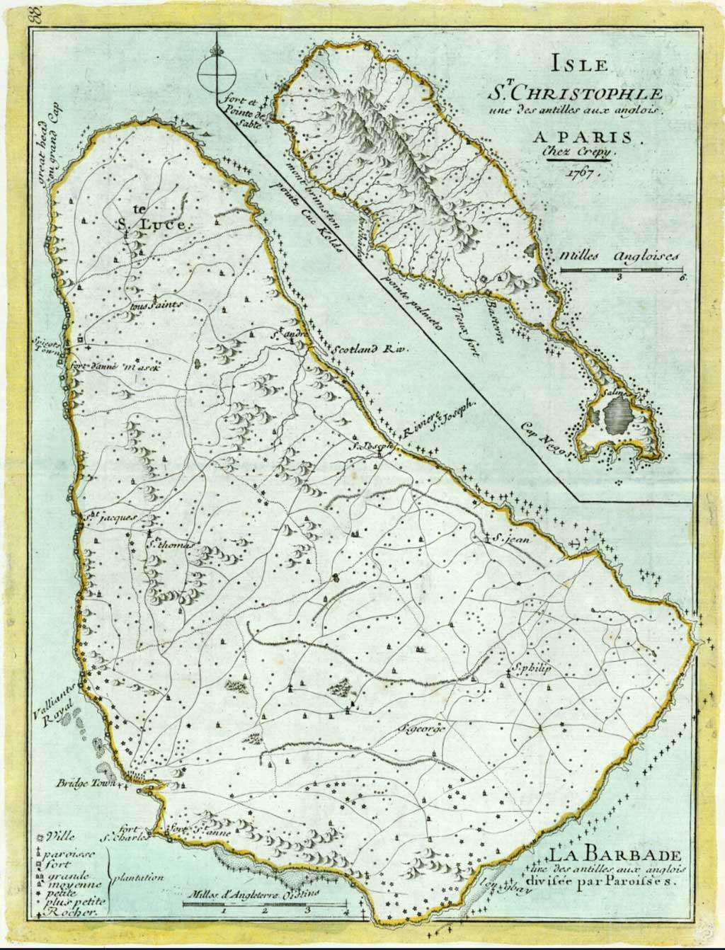 George Louis LeRouge 1748 Barbados map
