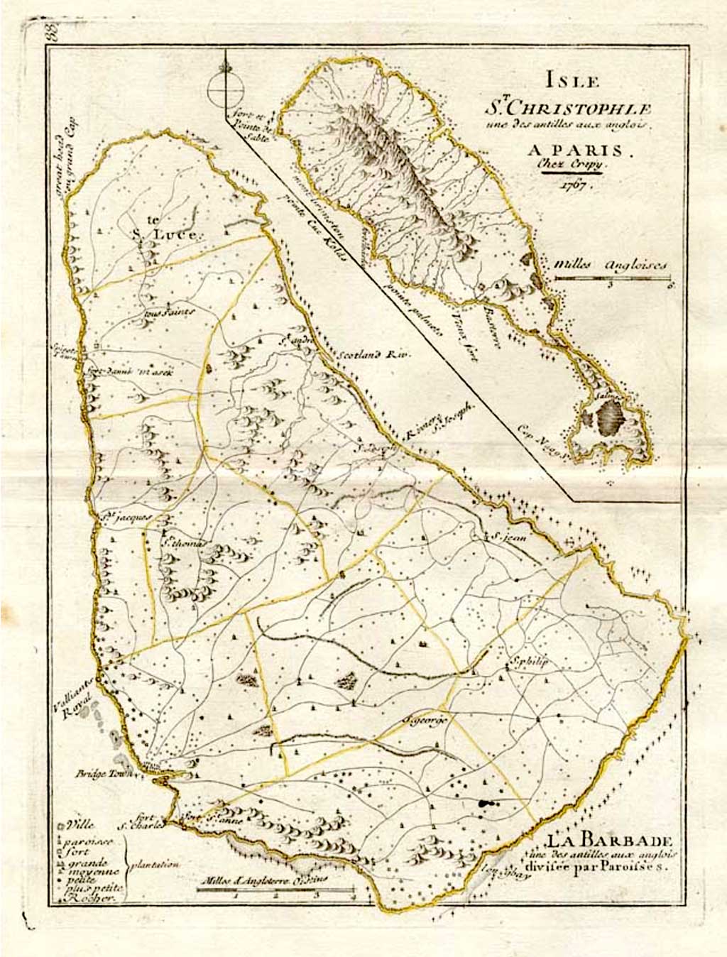 Jean-Baptise CREPY 1767 Barbados map
