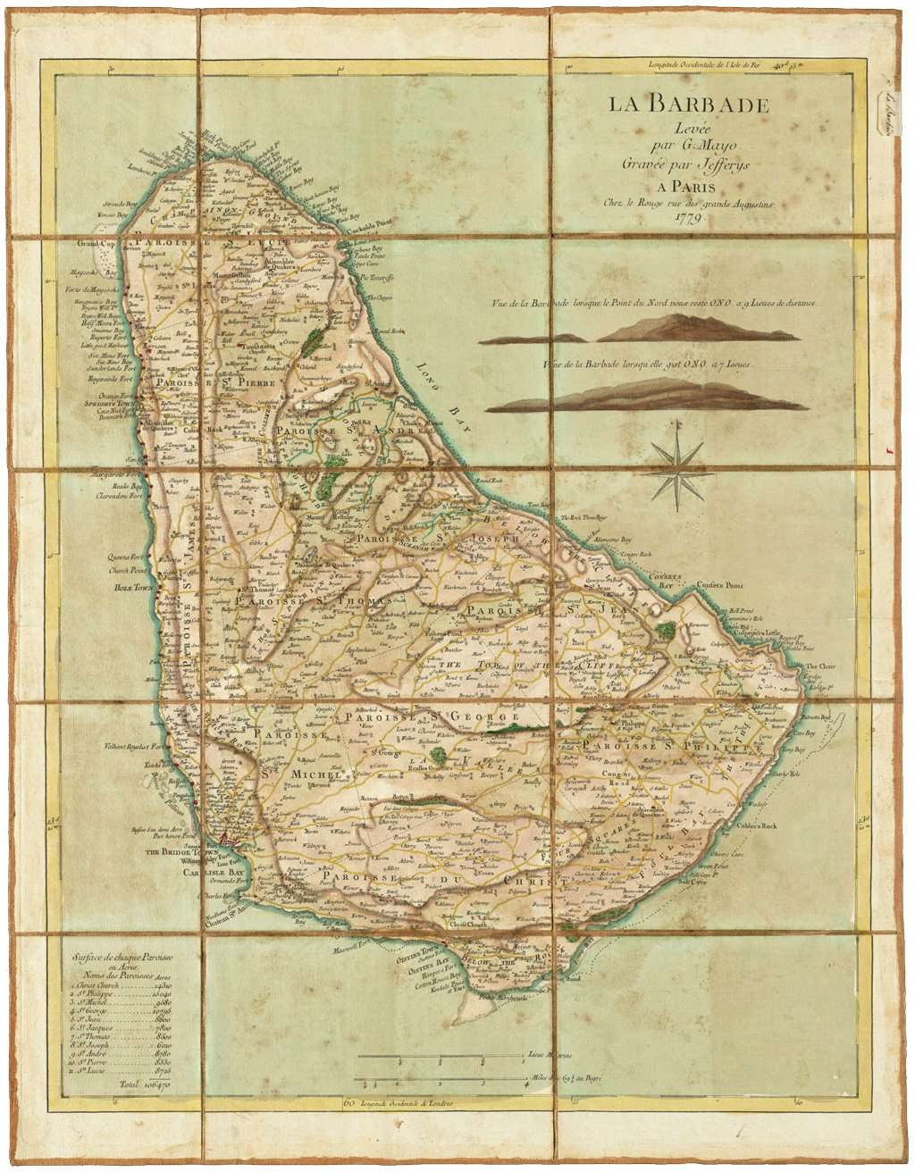 LE ROUGE (GEORGES_LOUIS) 1779 Barbados map