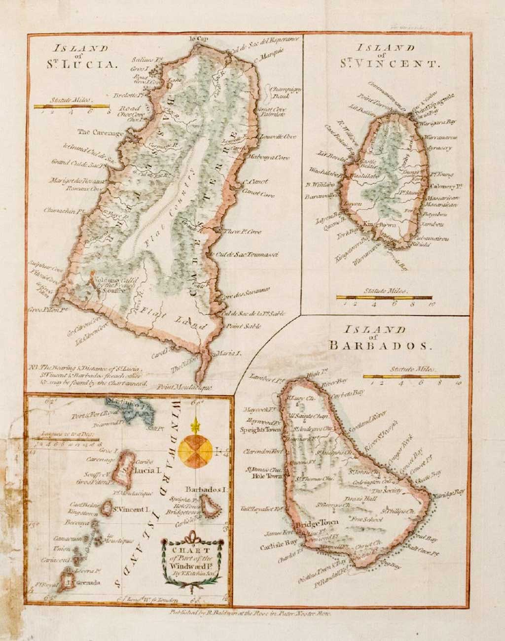 Chart of Part of the Windward Islands 1782