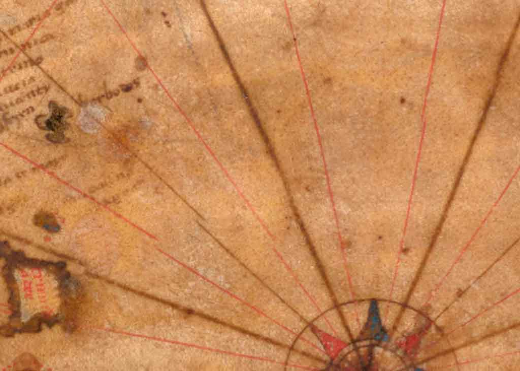 Vesconte map of 1516 showing Barbadoes