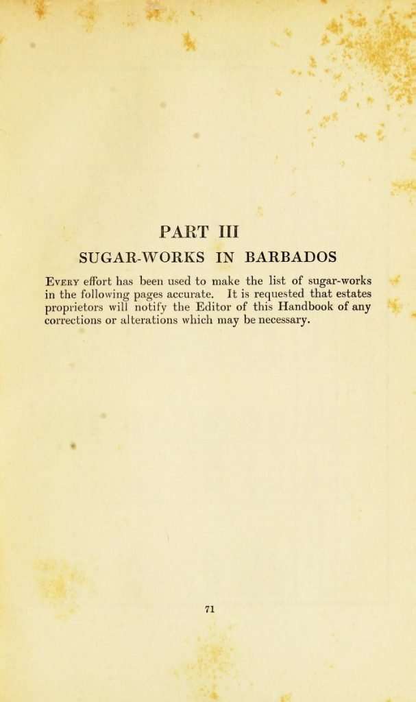 Barbados Plantations and Sugar works for 1912 to 1914 & 1924