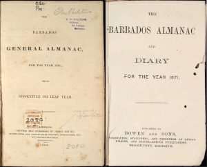 Barbados Almanacs 1848 & 1871