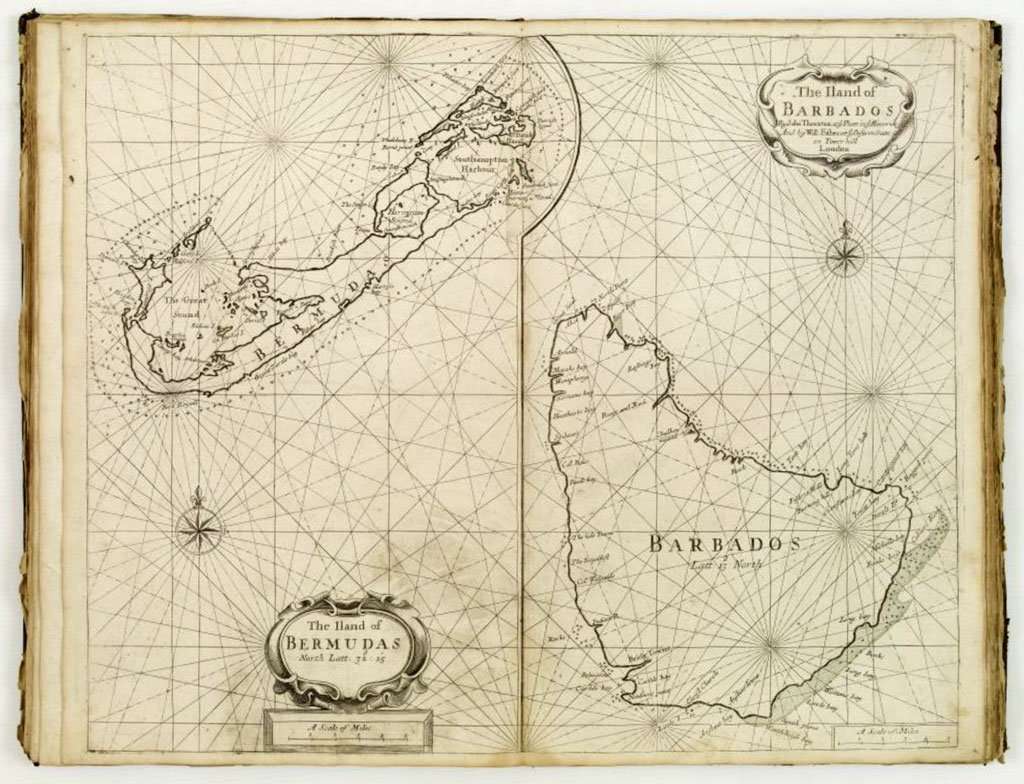 THORNTON AND FISHER 1689 Barbados map
