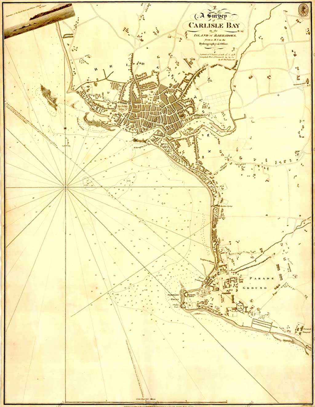 Carlisle Bay ADMIRALTY CHART 1821 Barbados