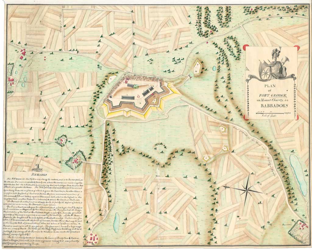 WALKER 1782 Barbados map