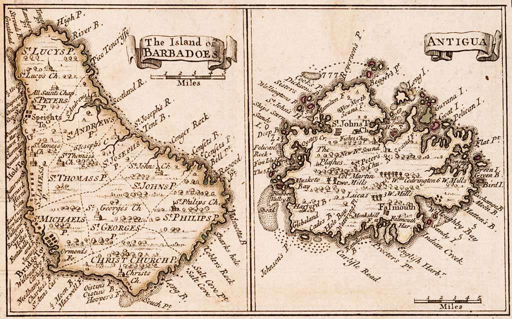 DELISLE (GUILLAUME) 1740 Barbados map