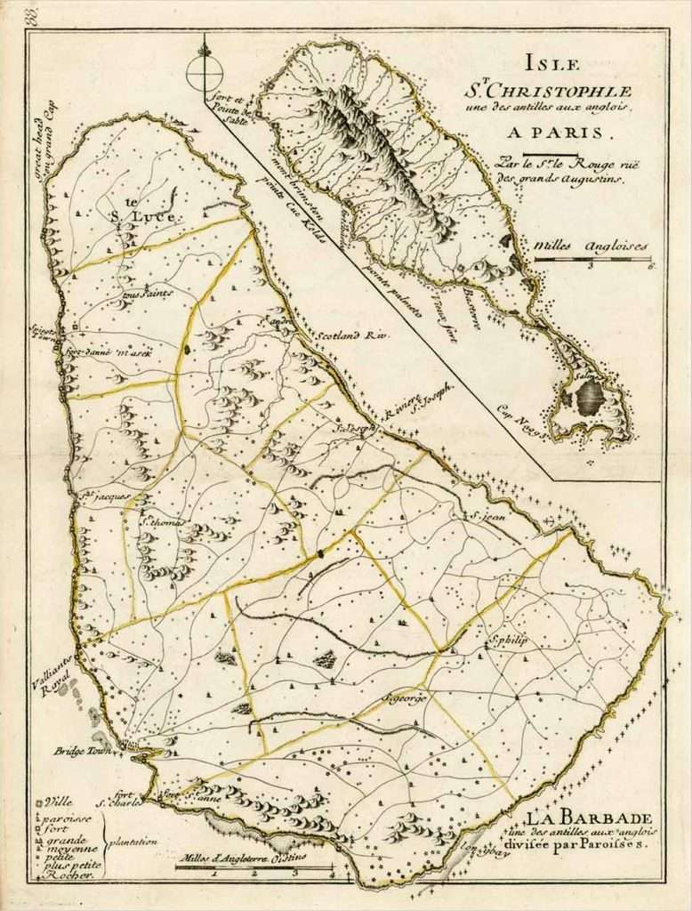 Georges-Louis Le Rouge 1748 Barbados map