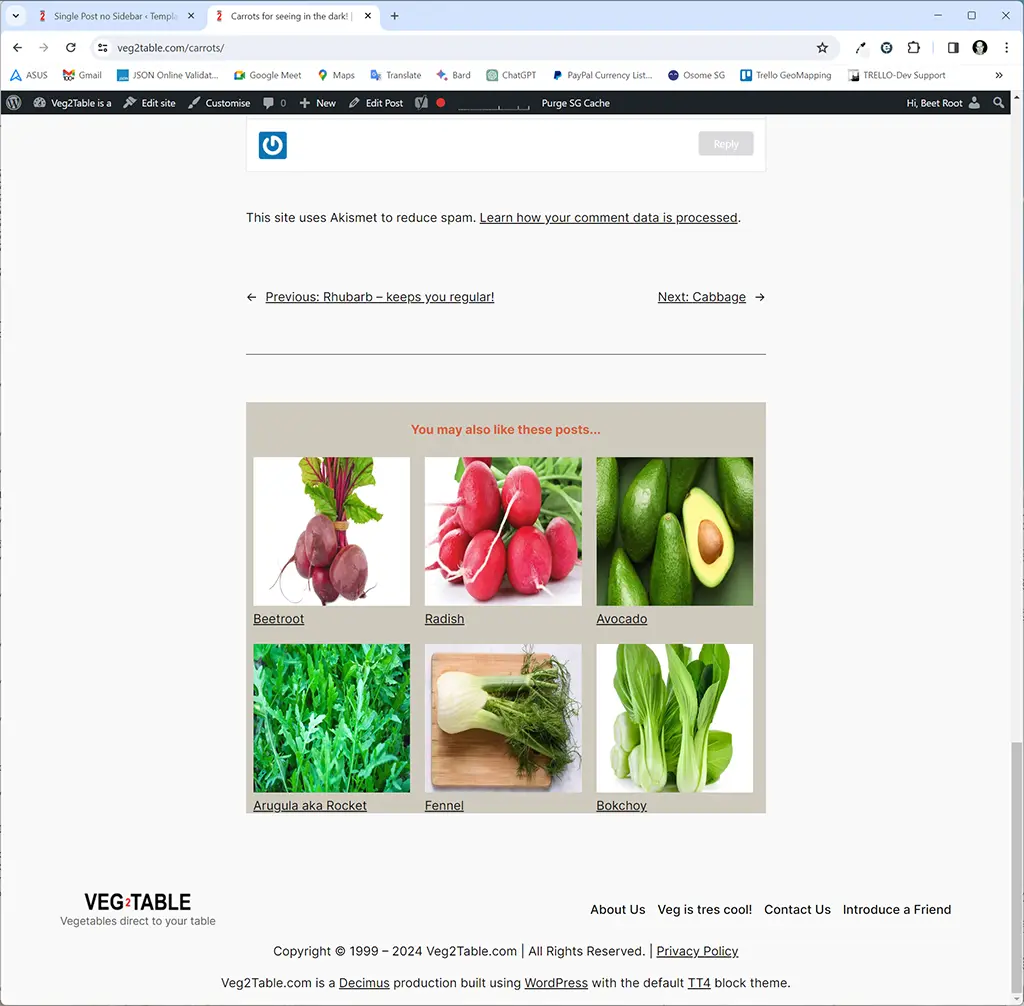 Veg2Table Related Posts
