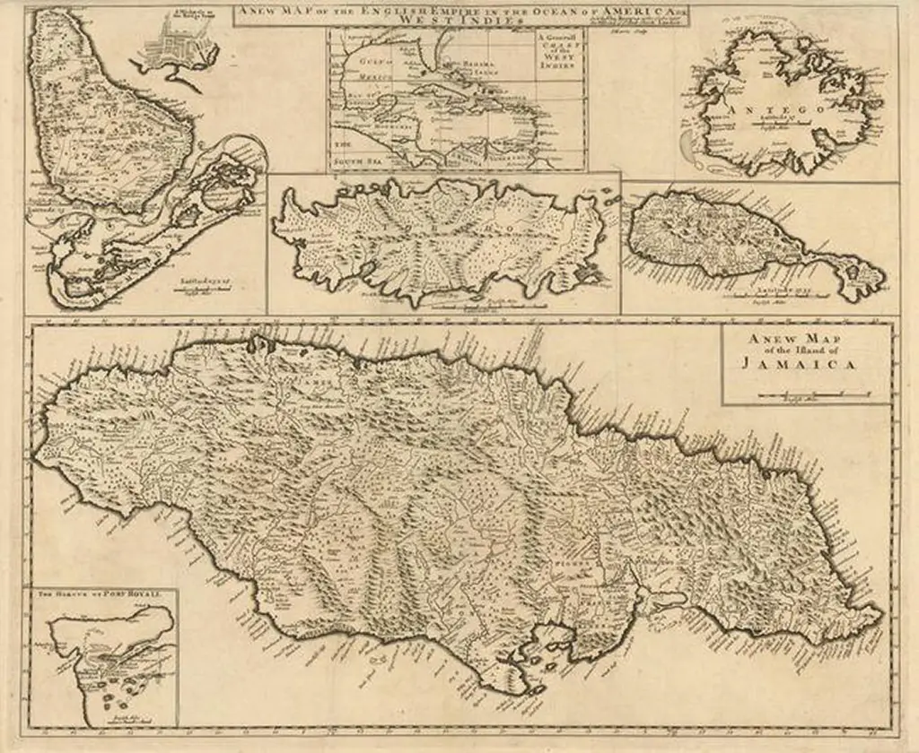 BROWNE (CHRISTOPHER) 1700 - 8 maps of the West Indies