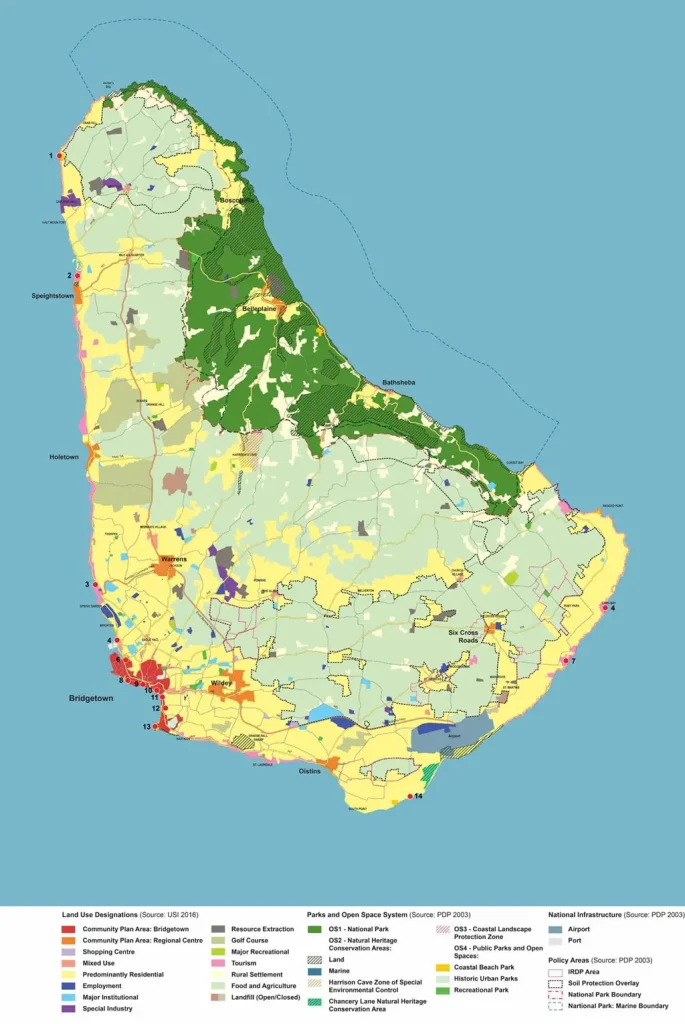Barbados Land use map 2003