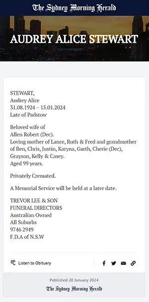F/O Robert Allen “Shorty” Stewart RAAF
