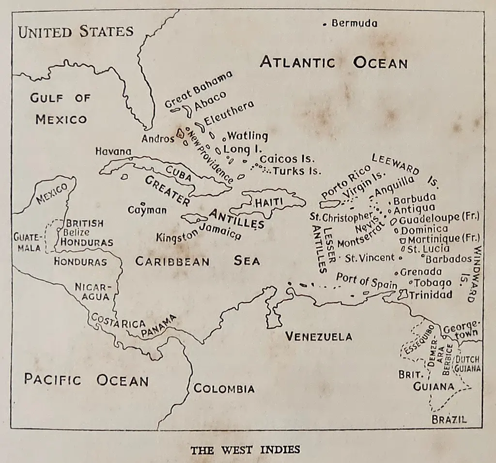 The West Indies Map taken form