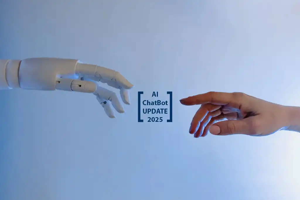 person reaching out to a robot