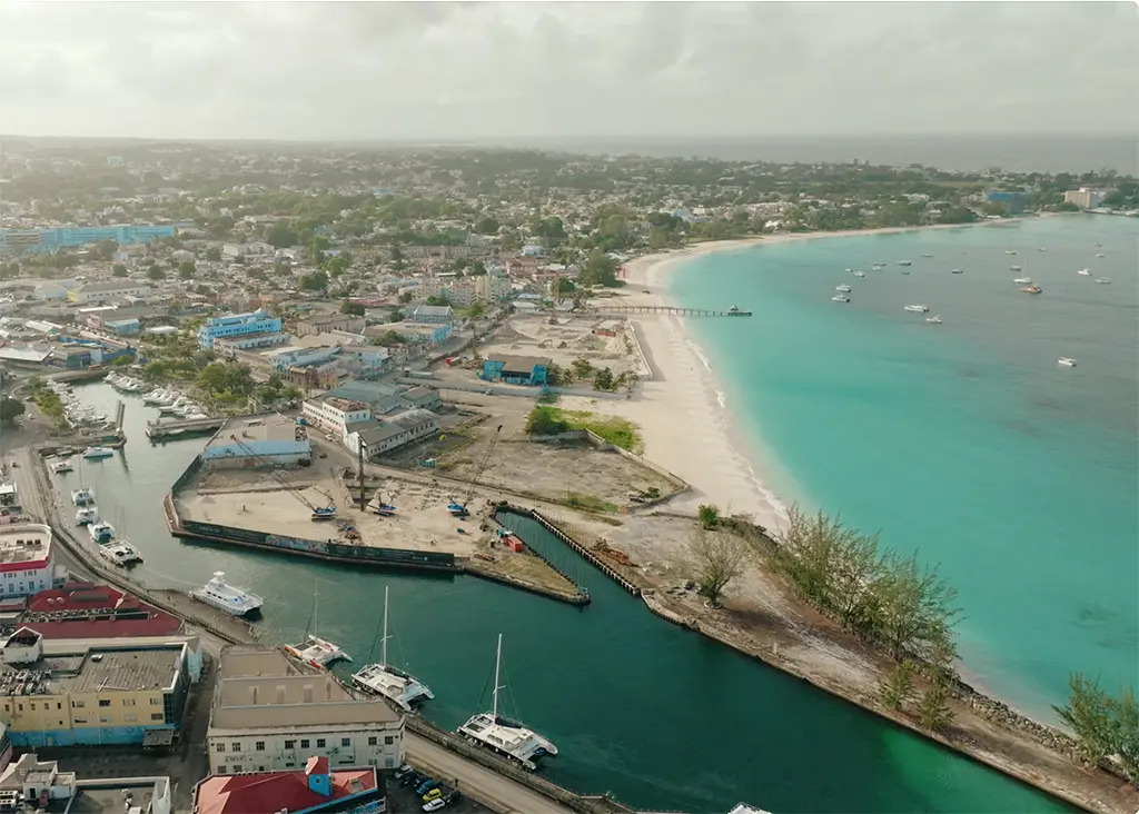 Aerial view of Pierhead Project in Bridgetown Barbados