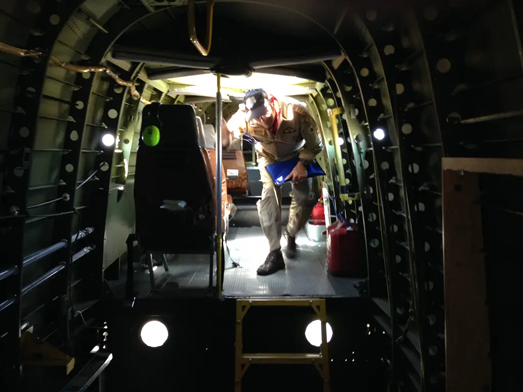 Interior of a Canadian Lancaster bomber