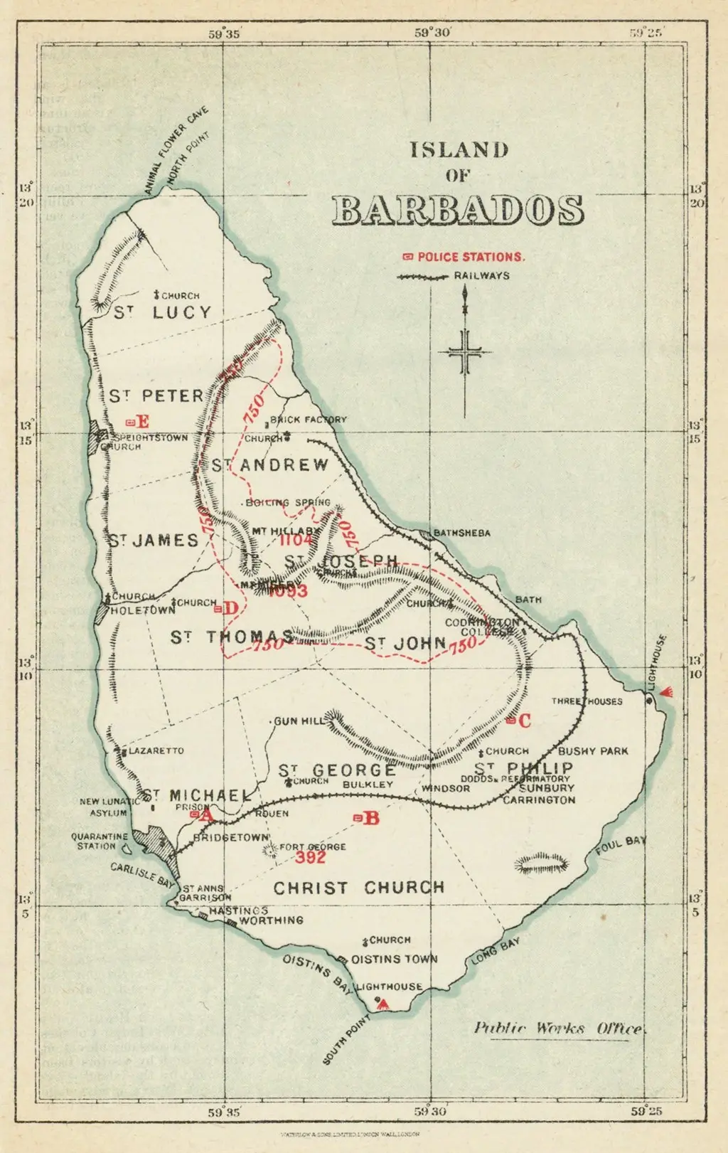 Barbados Railway Map
